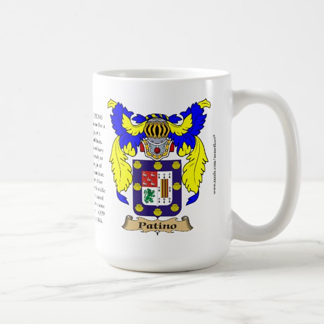 Patino nennen, der Ursprung, die Bedeutung und das Kaffeetasse (Rechts)