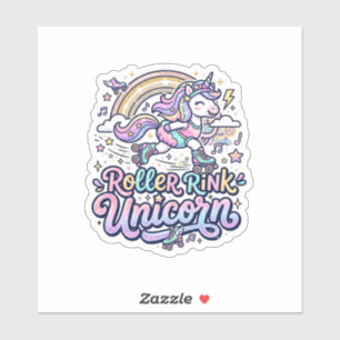 Patinoire à roulettes Licorne Autocollant vectorie