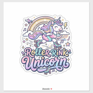 Patinoire Licorne Autocollant Vectoriel Premium