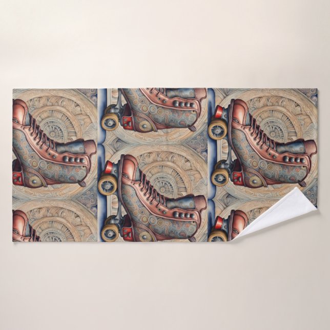 Patins à rouleaux vintages (Serviette de bain)