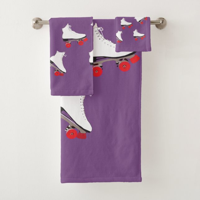 Patins à roulettes blanc Ensemble de serviettes de (En situation)