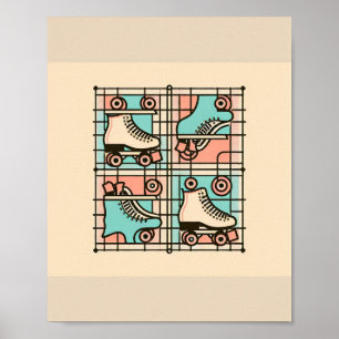 Patins à roulettes motif Art Poster