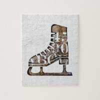 Patins sur glace Puzzle - Art multimédia mixte