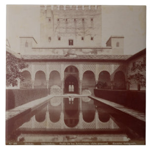 Patio de Los Arrayanes, Alhambra, c.1875-80 (Sepia Fliese