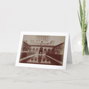 Patio de Los Arrayanes, Alhambra, c.1875-80 (Sepia Karte