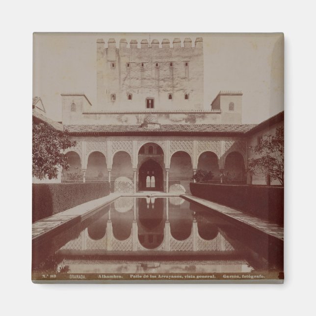 Patio de los Arrayanes, Alhambra, c.1875-80 (sepia Magnet (Vorne)