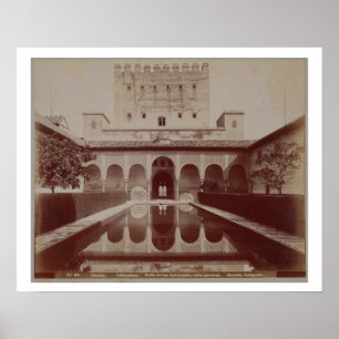 Patio de los Arrayanes, Alhambra, c.1875-80 (sepia Poster