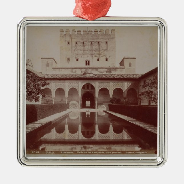 Patio de Los Arrayanes, Alhambra, c.1875-80 (Sepia Silbernes Ornament (Vorne)