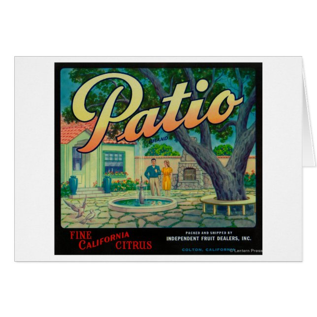 Patio Orange LabelColton, CA (Vorderseite (Horizontal))