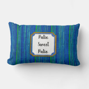 Patio Sweet Patio Blue Green Streifen individuell  Lendenkissen