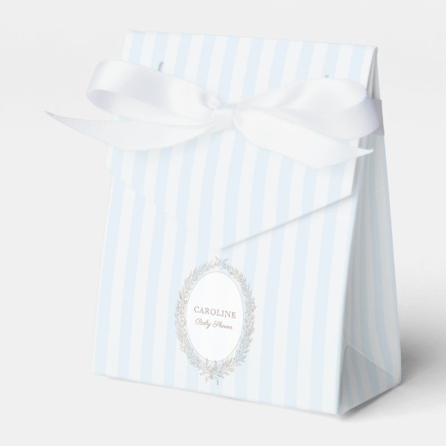 Patisserie Boulangerie Blauer Streifen Geschenkschachtel (Vorderseite)