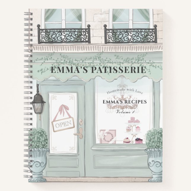 Patisserie Café Grüne Rezeption Notizbuch (Vorderseite)