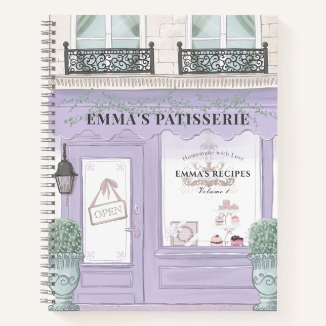Patisserie Café La Lvender Recipe Notizbuch (Vorderseite)