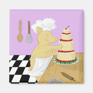Pâtisserie de porc cuisinière Réfrigérateur Aimant