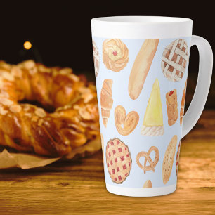 Patisserie Französische Bäckerei Gebäck Brot Essen Milchtasse