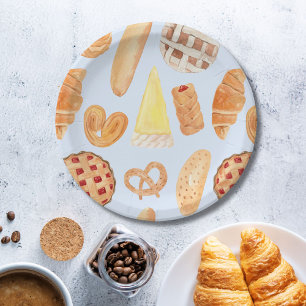 Patisserie Französische Bäckerei Gebäck Brot Essen Pappteller