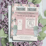 Patisserie Paris QR Pink Bat Mitzvah Einladung<br><div class="desc">Dieses niedliche französische Café/Bäckerei/Konditorei-Thema Bat Mitzvah lädt mit einem cremefarbenen Hintergrund und einer französischen Patisserie/Bäckerei/Café-Kellerei in rosa ein. Auf der Rückseite befindet sich Ihr QR-Code auf einem hellrosa Hintergrund mit Blumenmustern. Personalisieren Sie Ihre Bedürfnisse. Mehr passende Produkte finden Sie in meinem Geschäft.</div>