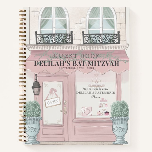 Patisserie Pk Bat Mitzvah Gästebuch Notizbuch (Vorderseite)