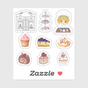 Patisserie Stickers Aufkleber