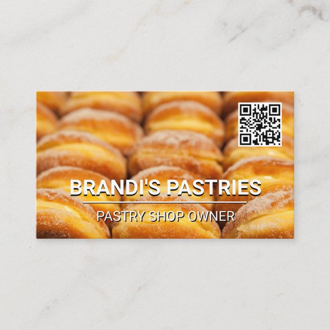 Pâtisseries | Carte de visite de code QR (Devant)