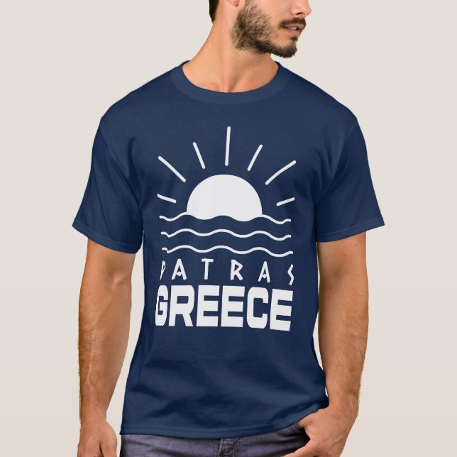 Patras Greece Sunshine, Sea Men's Navy Blue T-Shirt (Vorderseite)
