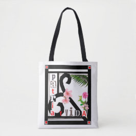 Patria y Vida Black Frame Rosa Blume Tasche