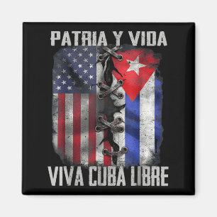 Patria Y Vida Lebe Kuba Frei Patriotisch Retro USA Magnet