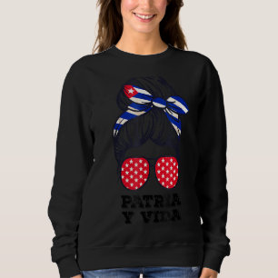 Patria Y Vida Patriotic Women's Free Cuba Sweatshirt