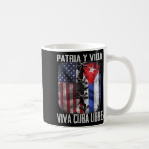 Patria Y Vida Viva Kuba Frei Patriotisch Retro USA Kaffeetasse