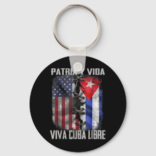 Patria Y Vida Viva Kuba Frei Patriotisch Retro USA Schlüsselanhänger
