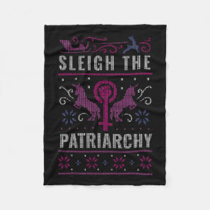 Patriarchat Feminist Ugly Weihnachtssüßer Fleecedecke