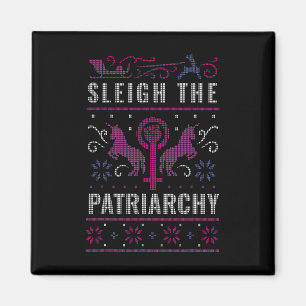 Patriarchat Feminist Ugly Weihnachtssüßer Magnet