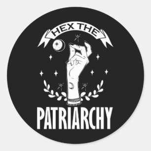 Patriarchat Witchcraft Moon Phase Feminist Witc Runder Aufkleber