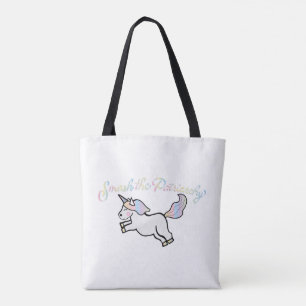 Patriarchy-überwältigende Regenbogenunicorn-Tasche Tasche