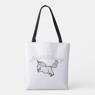 Patriarchy-überwältigende Regenbogenunicorn-Tasche Tasche