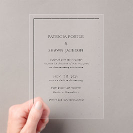 Patricia Classic Elegant Wedding Acryleinladungen