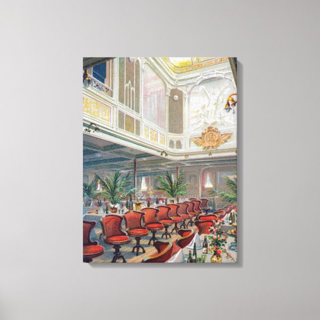 Patricia Dining Hall, Hamburg-America Line Leinwanddruck (Vorderseite)