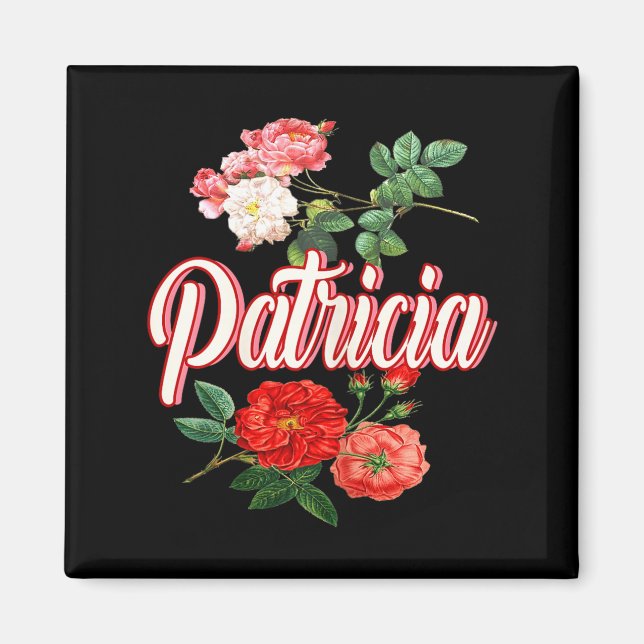 Patricia Name With Flowers  Magnet (Vorne)
