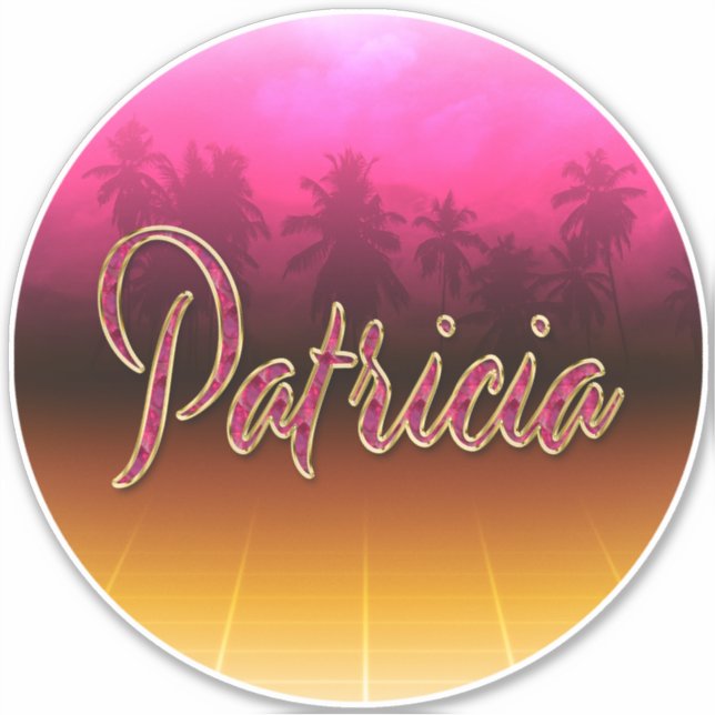 Patricia Vorname Name pink Aufkleber Sticker (Vorderseite)