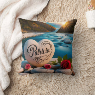Patricia's River Heart Kissen
