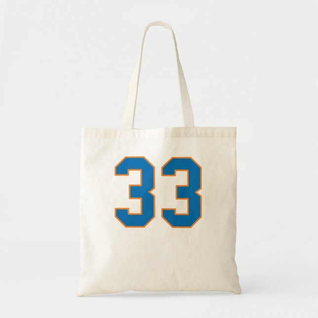 Patrick Ewing Knicks #33 Blue mit Orange Kontur Tragetasche (Vorne)