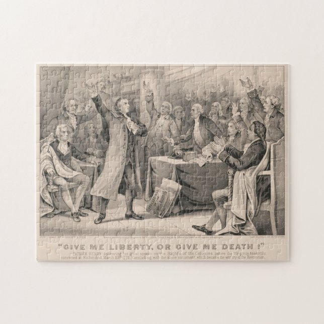 Patrick Henry Liberty oder Death Speech Illustrati (Horizontal)