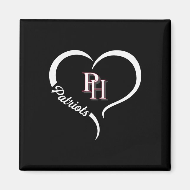 Patrick Henry Patriots Logo Halbherz Slogan Hs Magnet (Vorne)