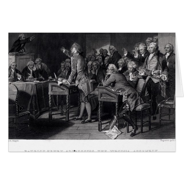 Patrick Henry s'adressant à l'Assemblée de Virgini (Devant horizontal)