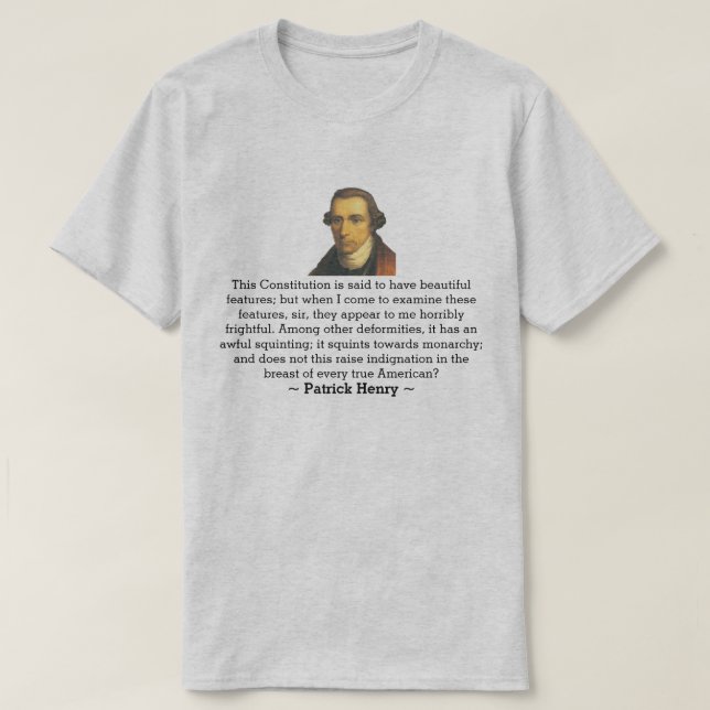 Patrick Henry Zitat T-Shirt (Design vorne)