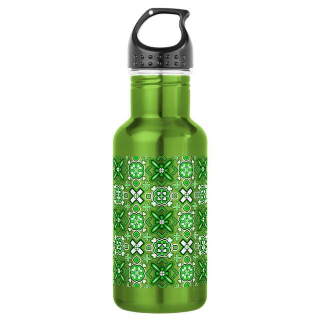 Patrick Muster Reich Grün Trinkflasche (Vorderseite)