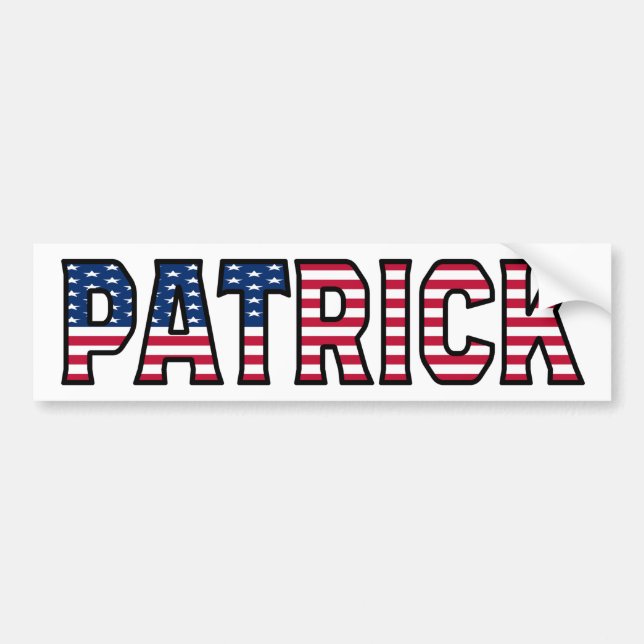 Patrick Nom Vorname USA Aufkleber Sticker Auto (Devant)