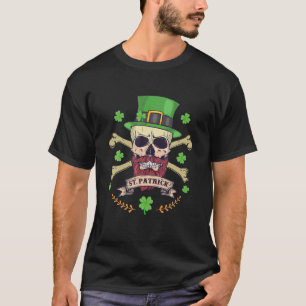 Patrick Schädel Pirat Leprechaun Irisches Glück Sh T-Shirt