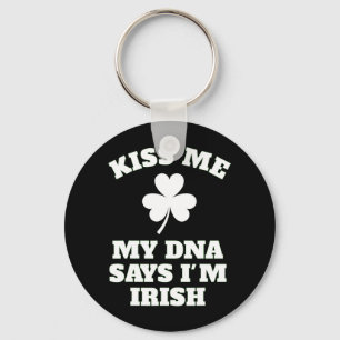 Patricks Day Kiss Me Funny Dna Test Irish Schlüsselanhänger
