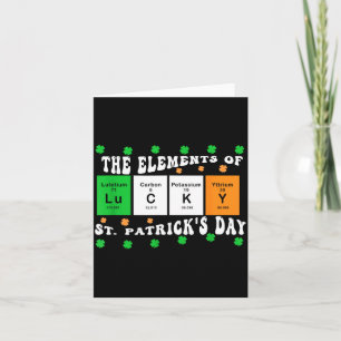 Patrick's Day Lustige Elemente des Glücks Perioden Karte